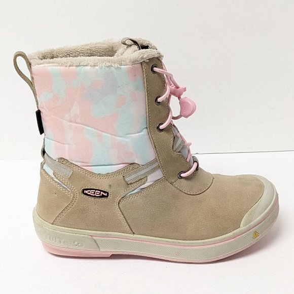 Keen Kelsa Tall Waterproof Boots, Taupe, Little Kids 2 M - Picture 2 of 7
